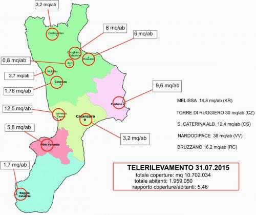 Calabria DATI TELERILEVAMENTO COPERTURE